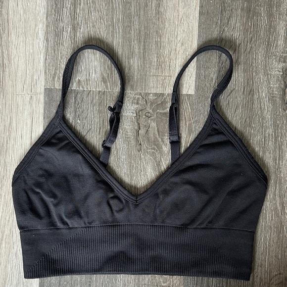lululemon athletica Black V-Neck Bralette - Picture 1 of 4